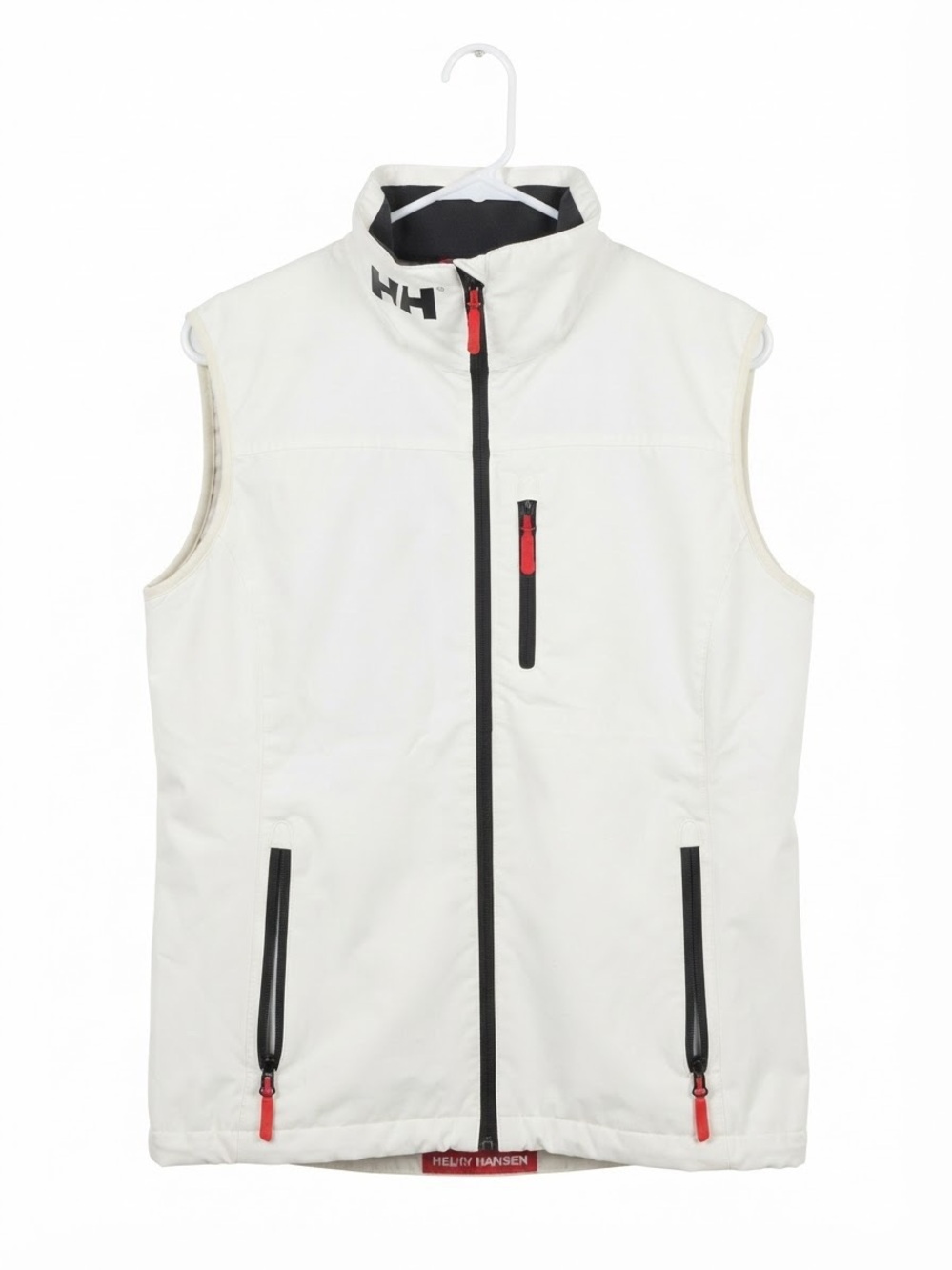 Helly Hansen White Softshell Zip Vest with Black Trim